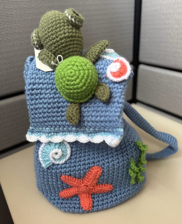 Handmade Crochet Beach Backpack
